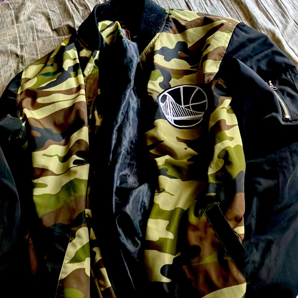Warriors camouflage jacket,definitely a must have for any true warriors fans